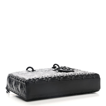 Christian Dior Calfskin Cannage Diamond Medium Lady D-Joy Black 4 of 10