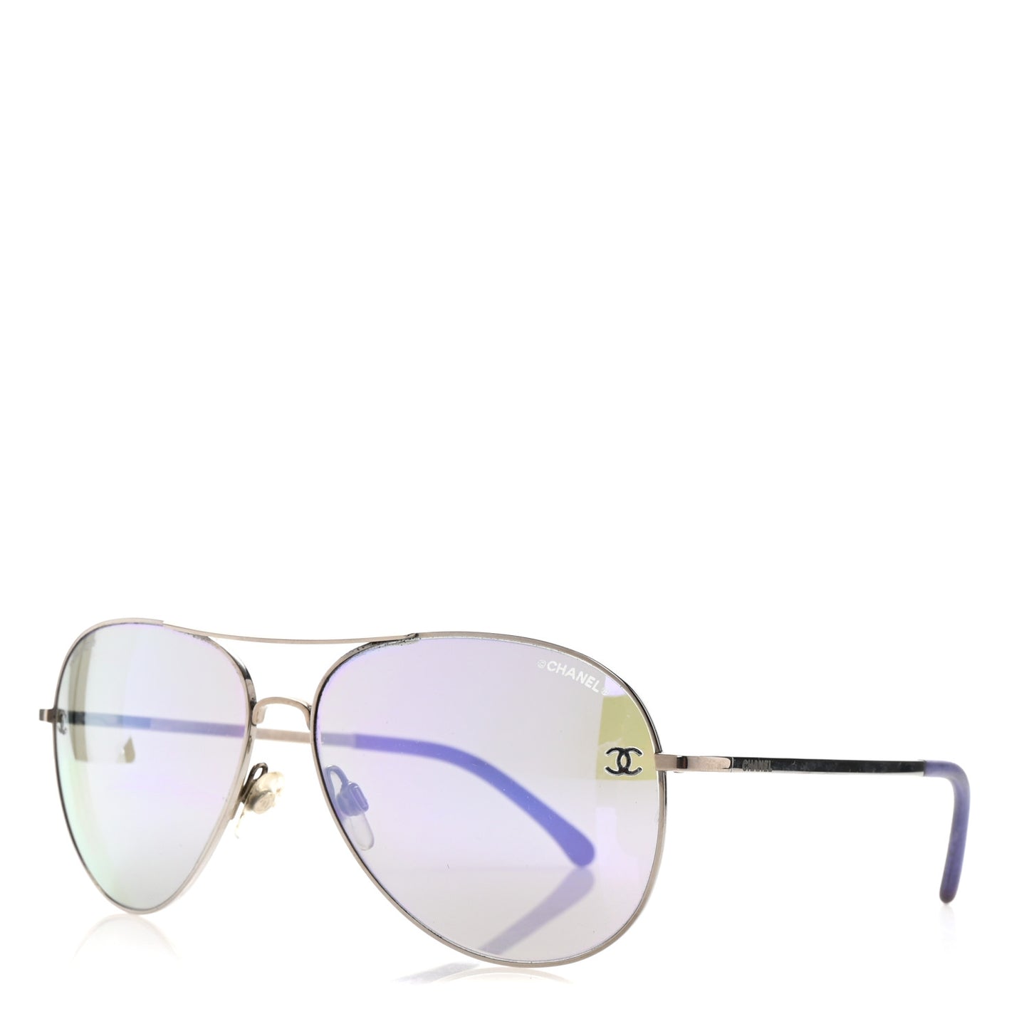 Metal Pilot Aviator CC Sunglasses 4189-T-Q Silver