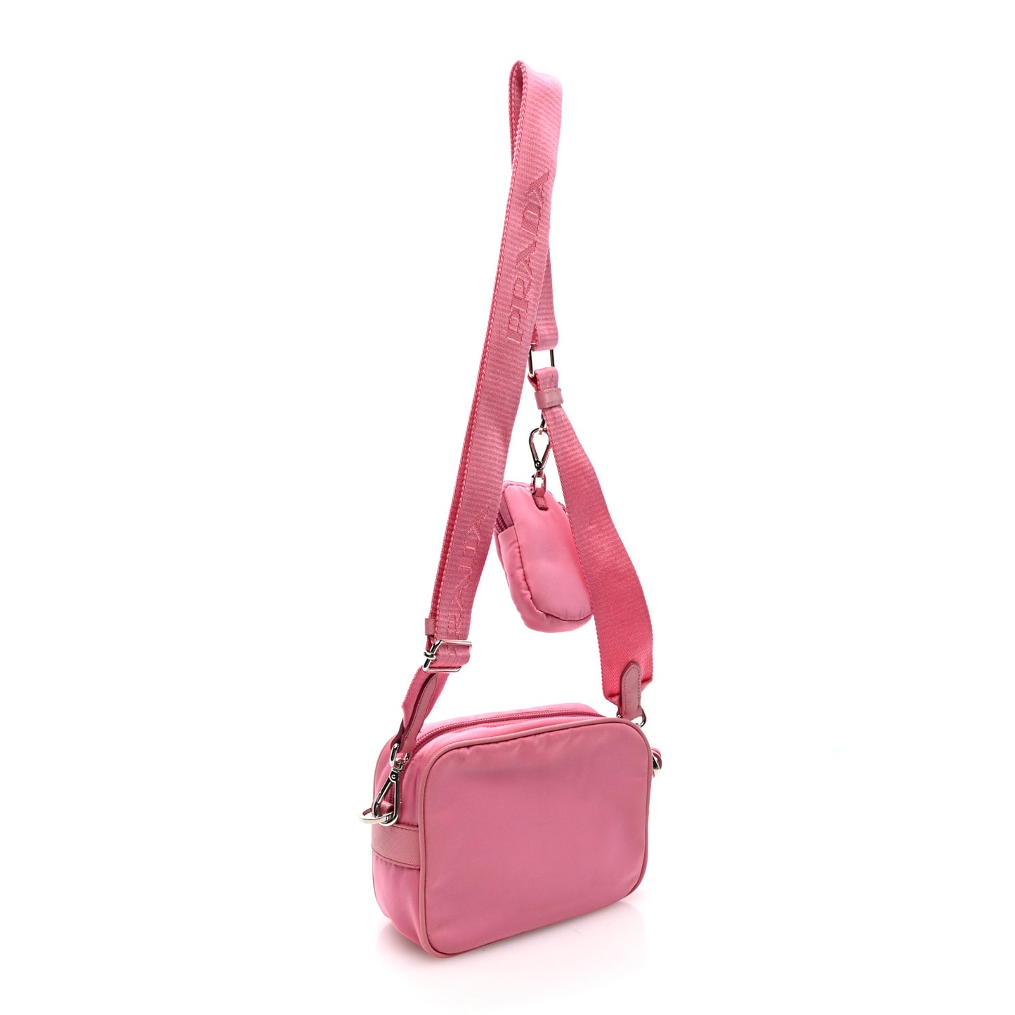 Tessuto Nylon Saffiano Brique Crossbody Bag Re-Edition 2005 Begonia