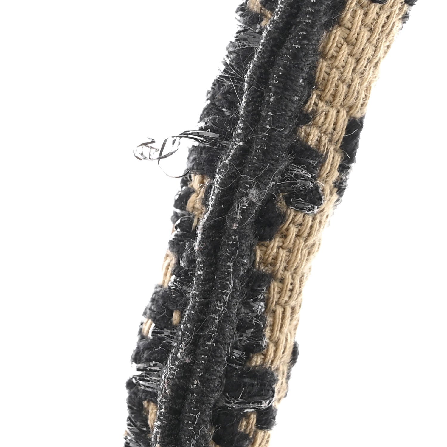 Christian Dior Canvas Houndstooth Embroidered Book Tote Beige Black 11 of 12