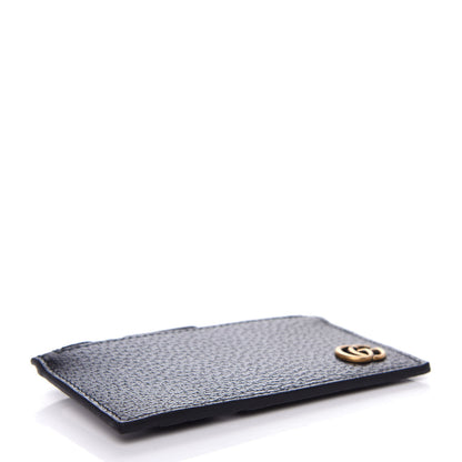 Gucci Calfskin Boar Effect GG Marmont Coin Case Card Holder Black 4 of 7