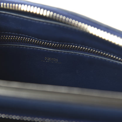 Fendi Shiny Nappa Trapuntata Small DotCom Click Chain Satchel Blue 8 of 9