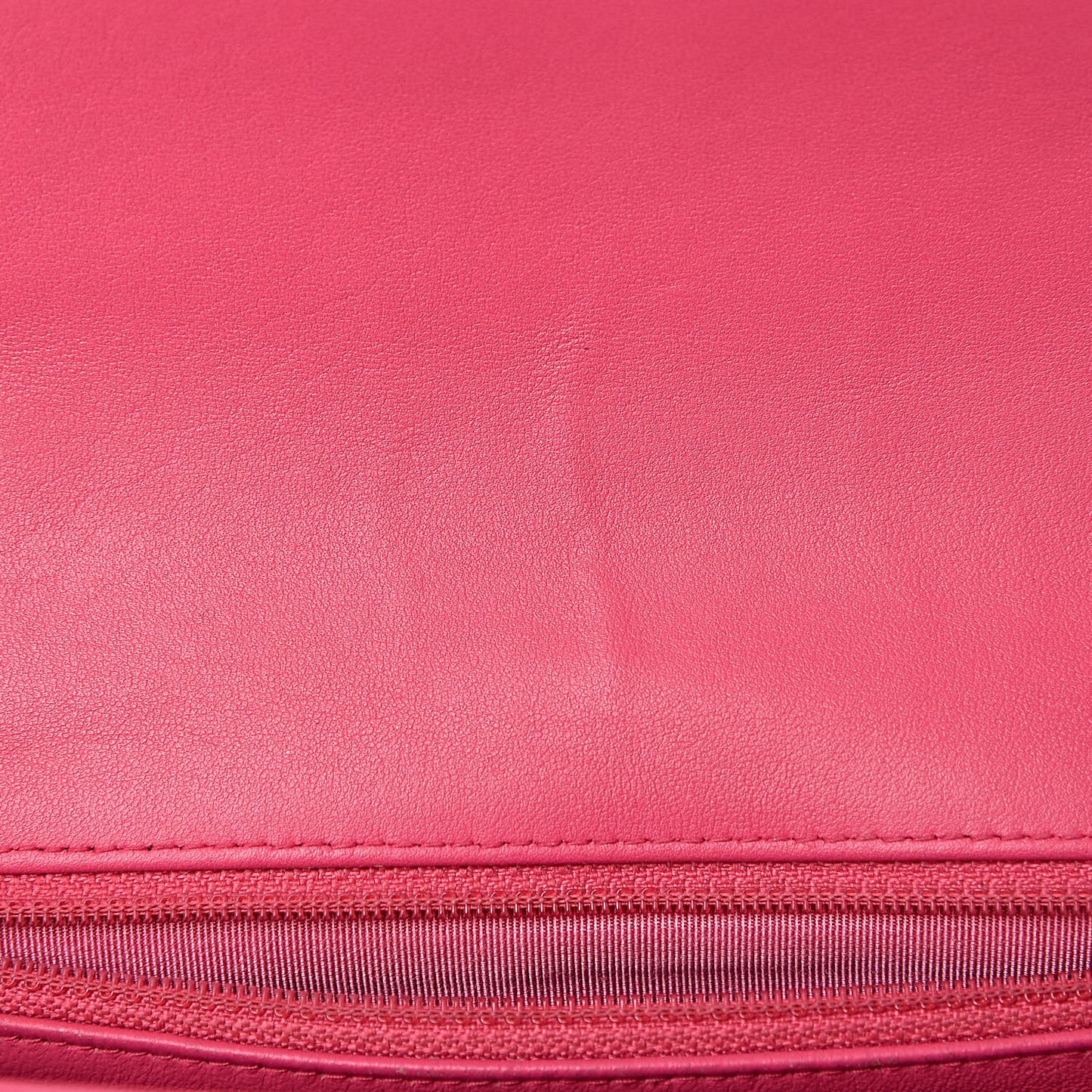 Lambskin Quilted Mini Rectangular Flap Dark Pink