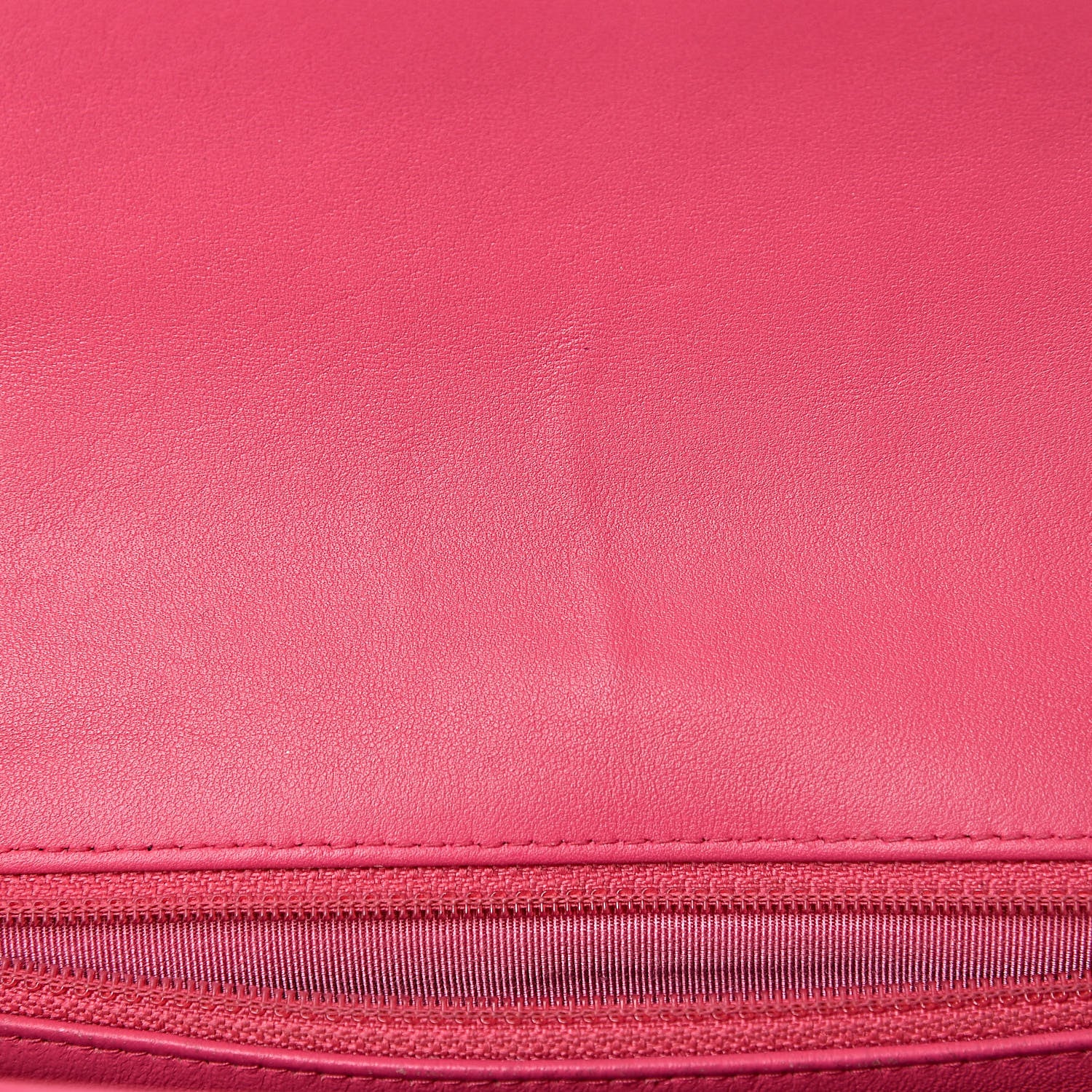 Chanel Lambskin Quilted Mini Rectangular Flap Dark Pink 9 of 13