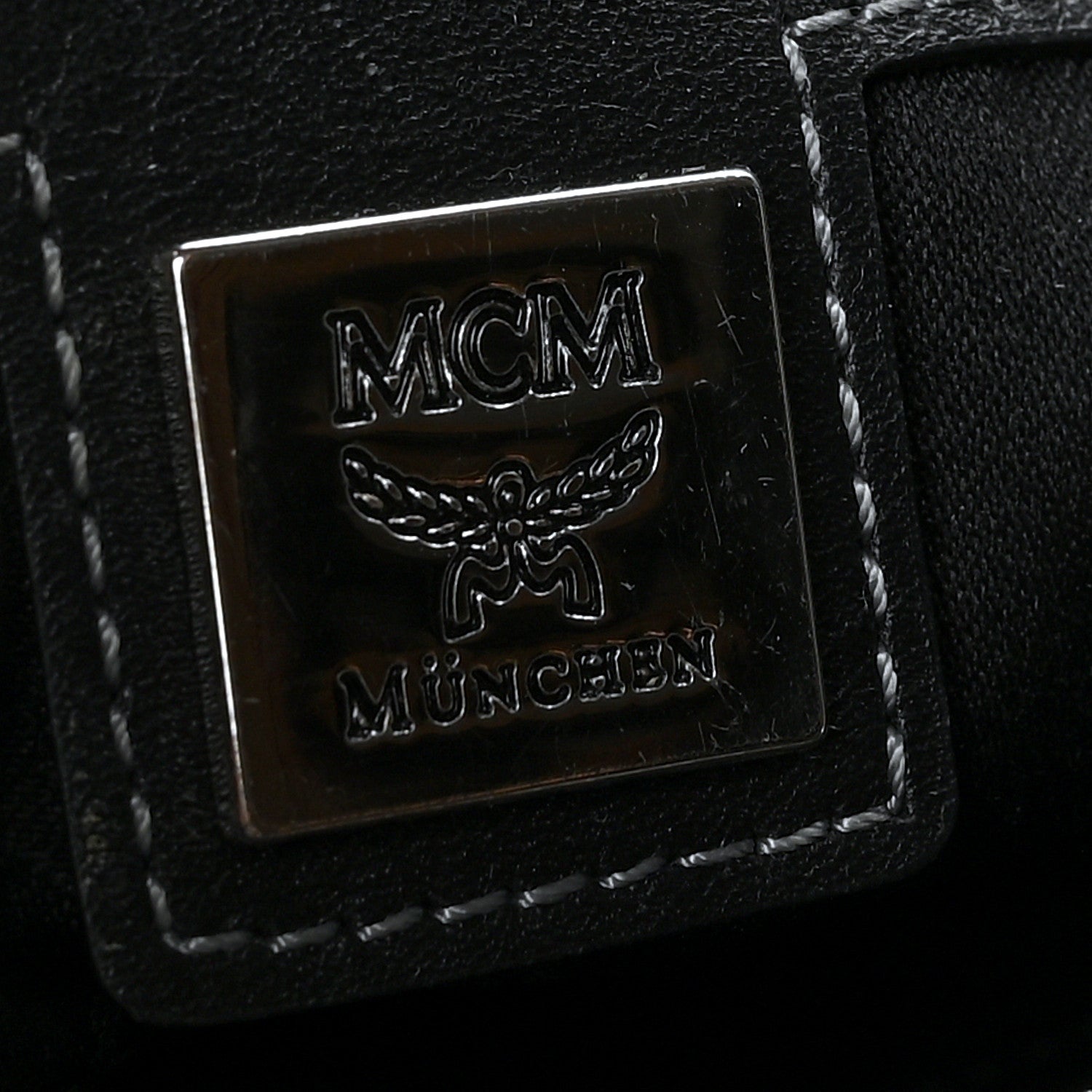 MCM Visetos Small Boston Bag Black 7 of 14