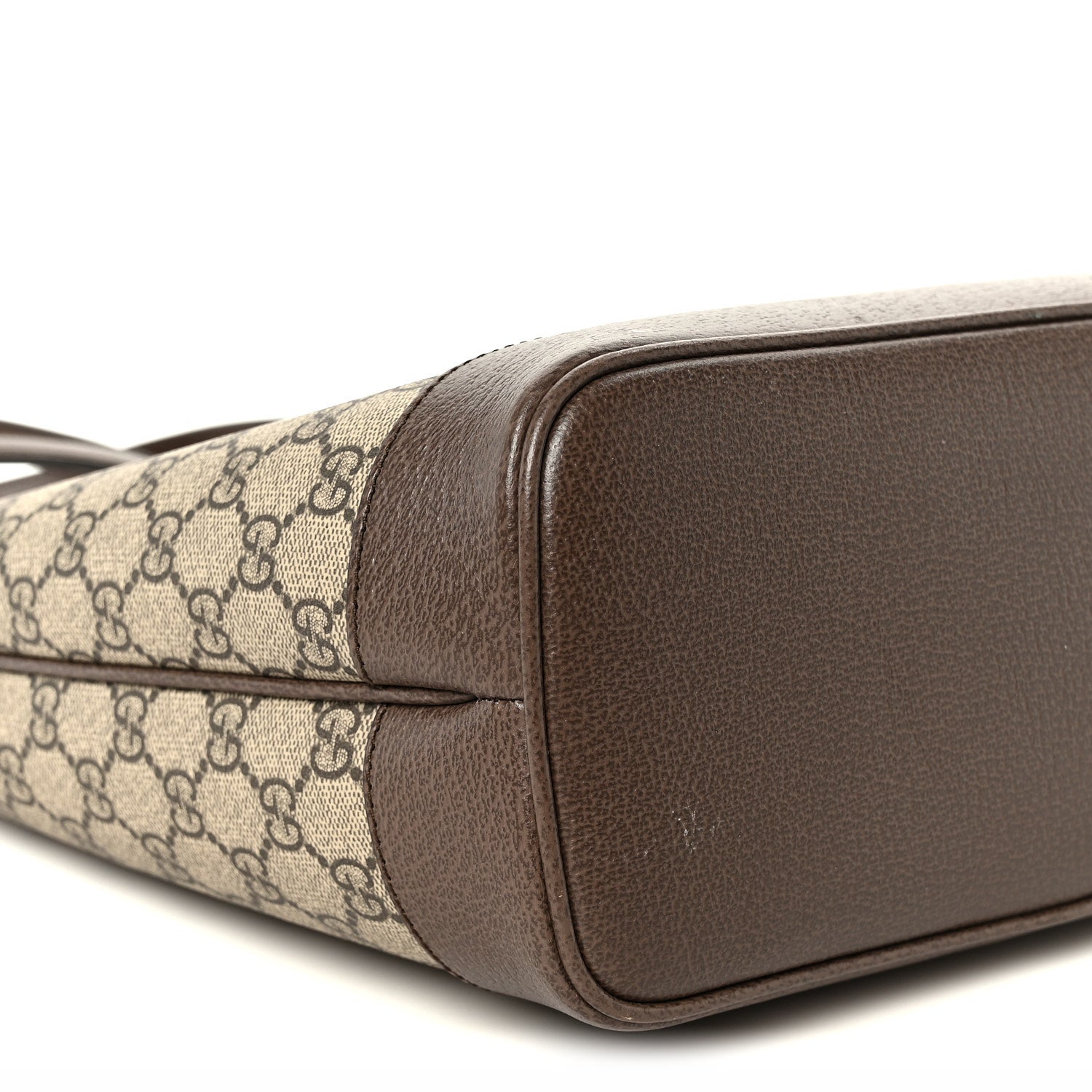 Gucci GG Supreme Monogram Textured Calfskin Web Small Ophidia Shoulder Tote Bag Beige Ebony New Acero 10 of 12