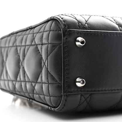 Christian Dior Lambskin Cannage Mini Lady Dior Black 8 of 10