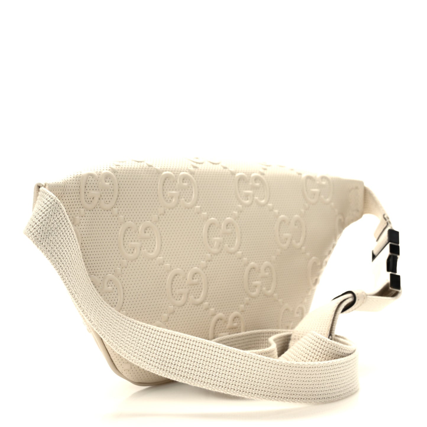 Calfskin GG Tennis Embossed Belt Bag Mystic White