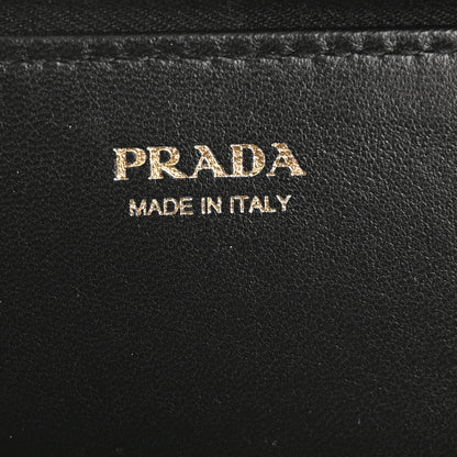 Prada Saffiano Metal Zip Around Key Holder Black 6 of 12