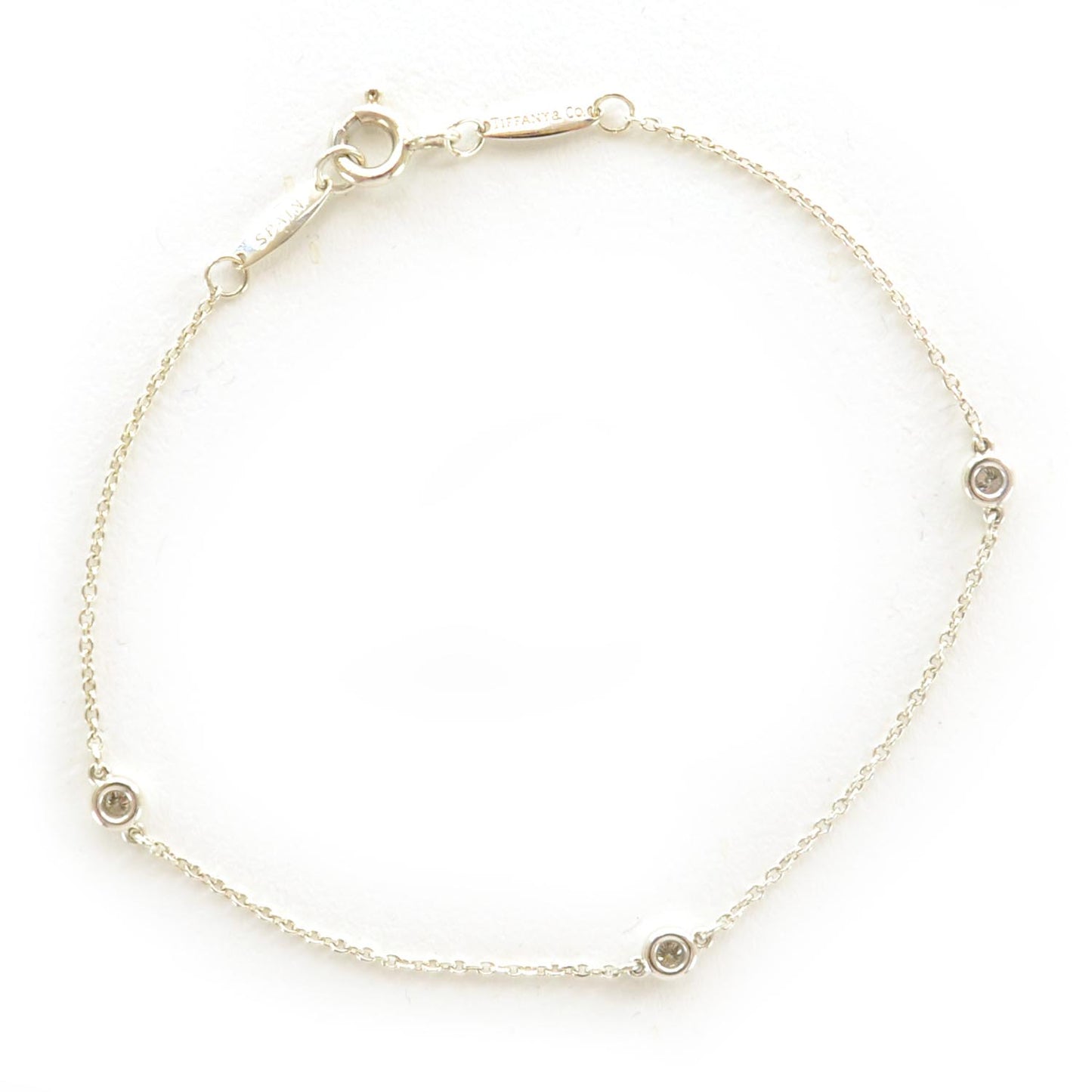 Sterling Silver Diamond .09ct Elsa Peretti Diamonds By The Yard Bracelet