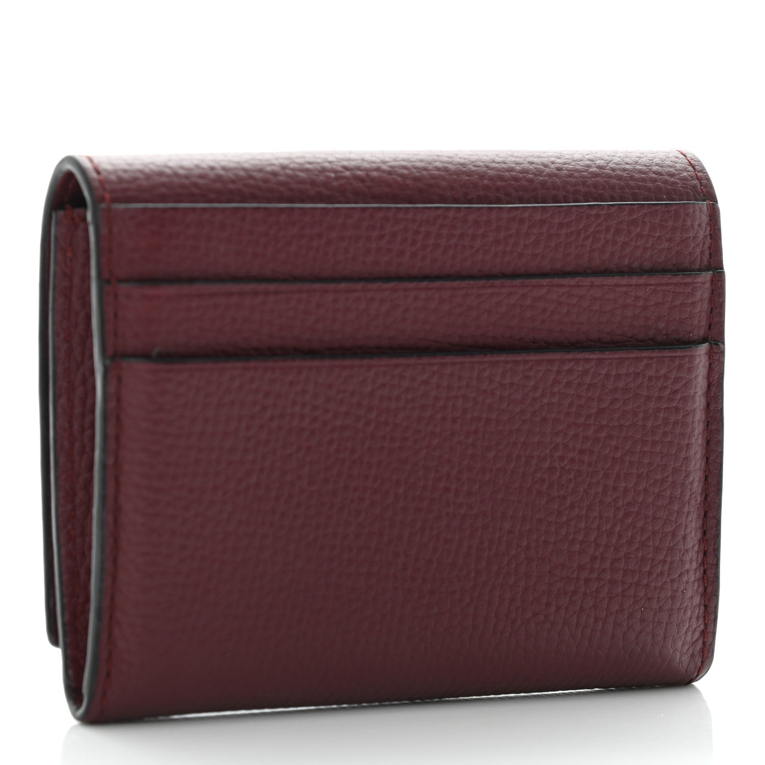 Loewe Pebble Grain Calfskin Anagram Small Vertical Wallet Berry 3 of 10
