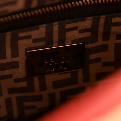 Fendi Vitello Seta Suede FF Mini Peekaboo Iconic Satchel Tulipano Miele Moro 6 of 12