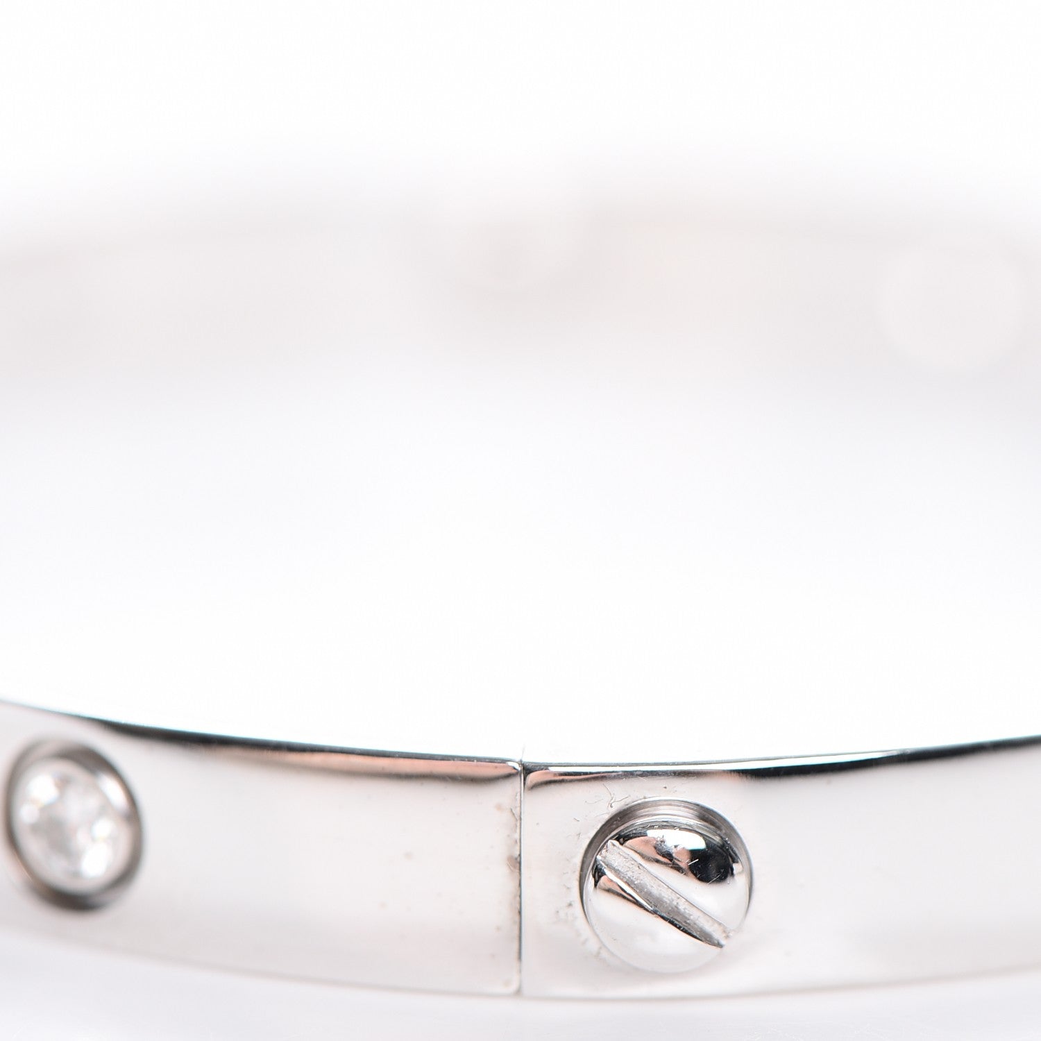 Cartier 18K White Gold 6 Diamond LOVE Bracelet 18 8 of 9