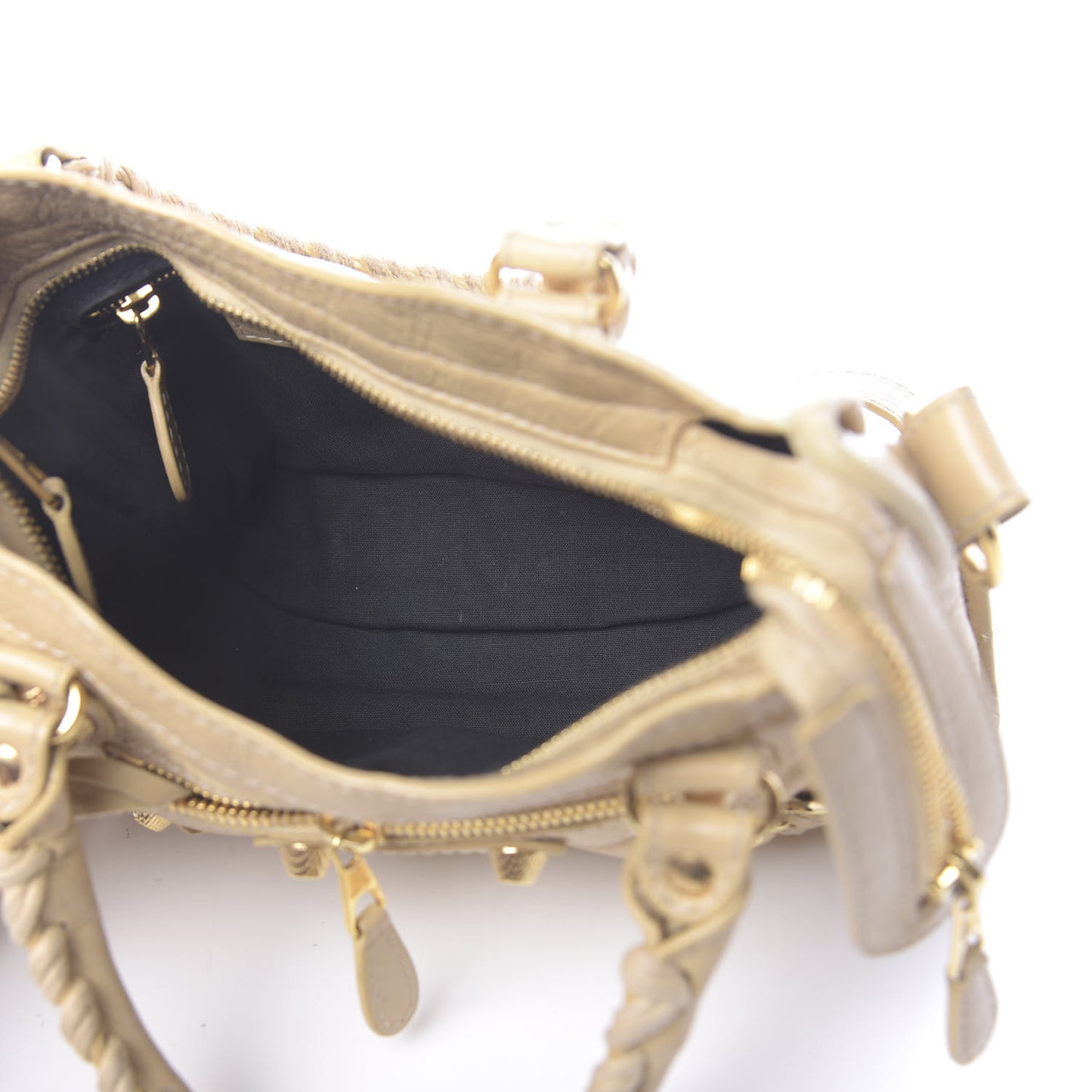 Agneau Giant 12 Gold Hardware Mini City Beige Oryx