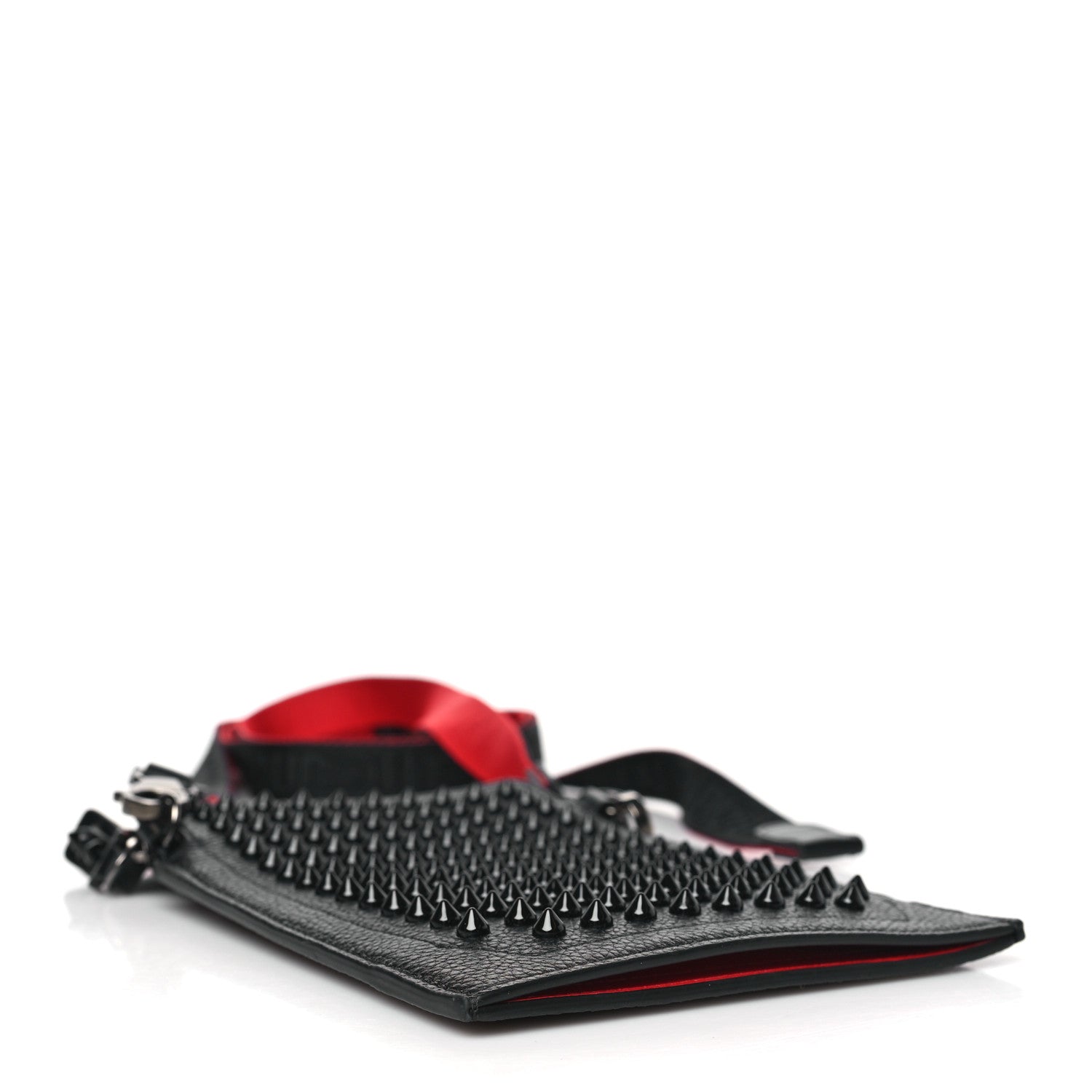 Christian Louboutin Empire Calfskin Spikes Loubilab Clutch Black 4 of 10