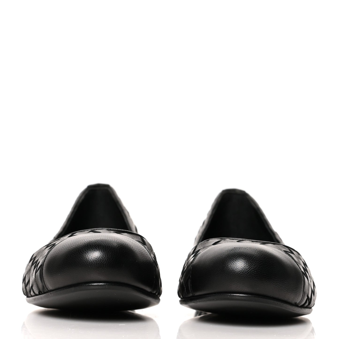Nappa Intrecciato Flats 37.5 Black