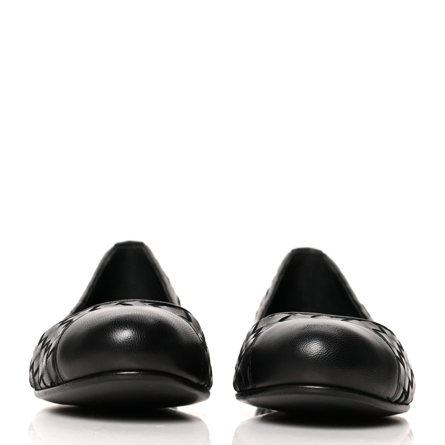 Bottega Veneta Nappa Intrecciato Flats 37.5 Black 2 of 7