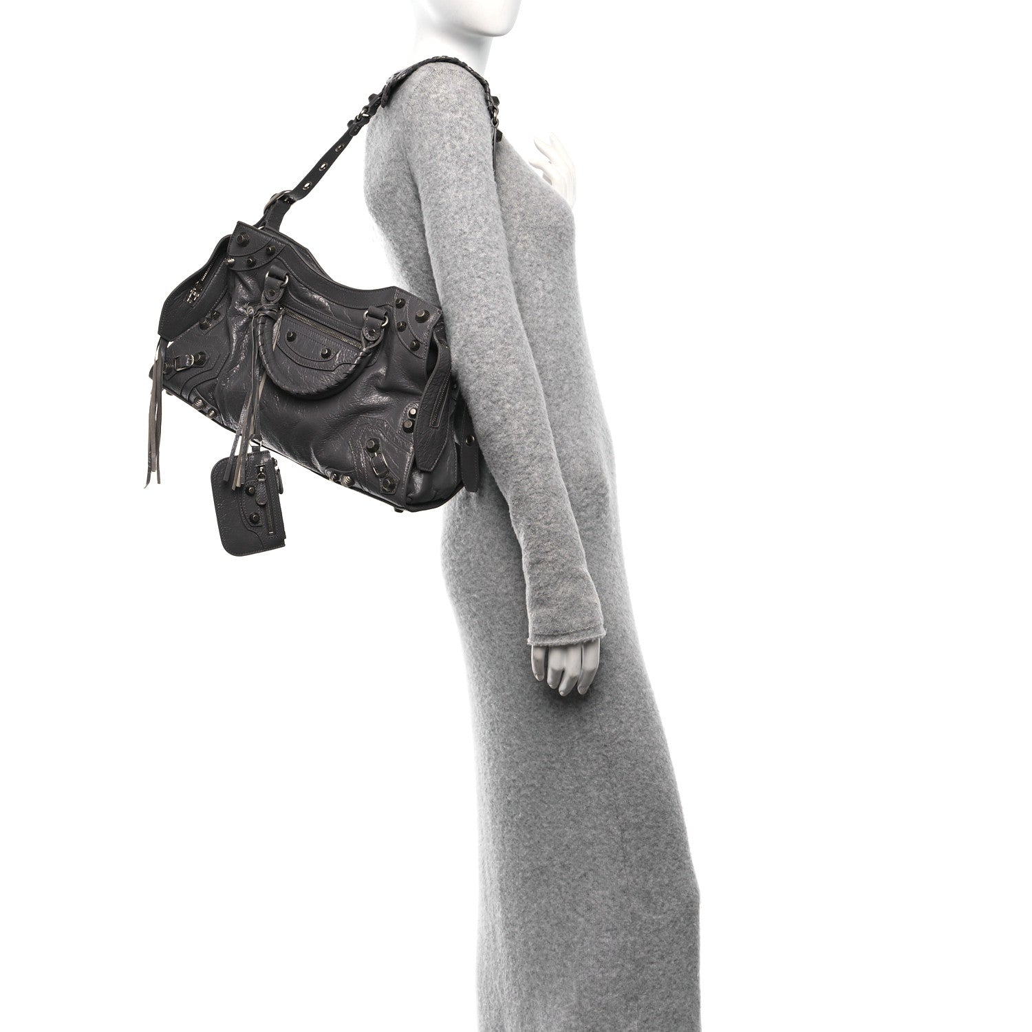 Balenciaga Agneau Arena Neo Cagole City Handbag Dark Grey 2 of 11