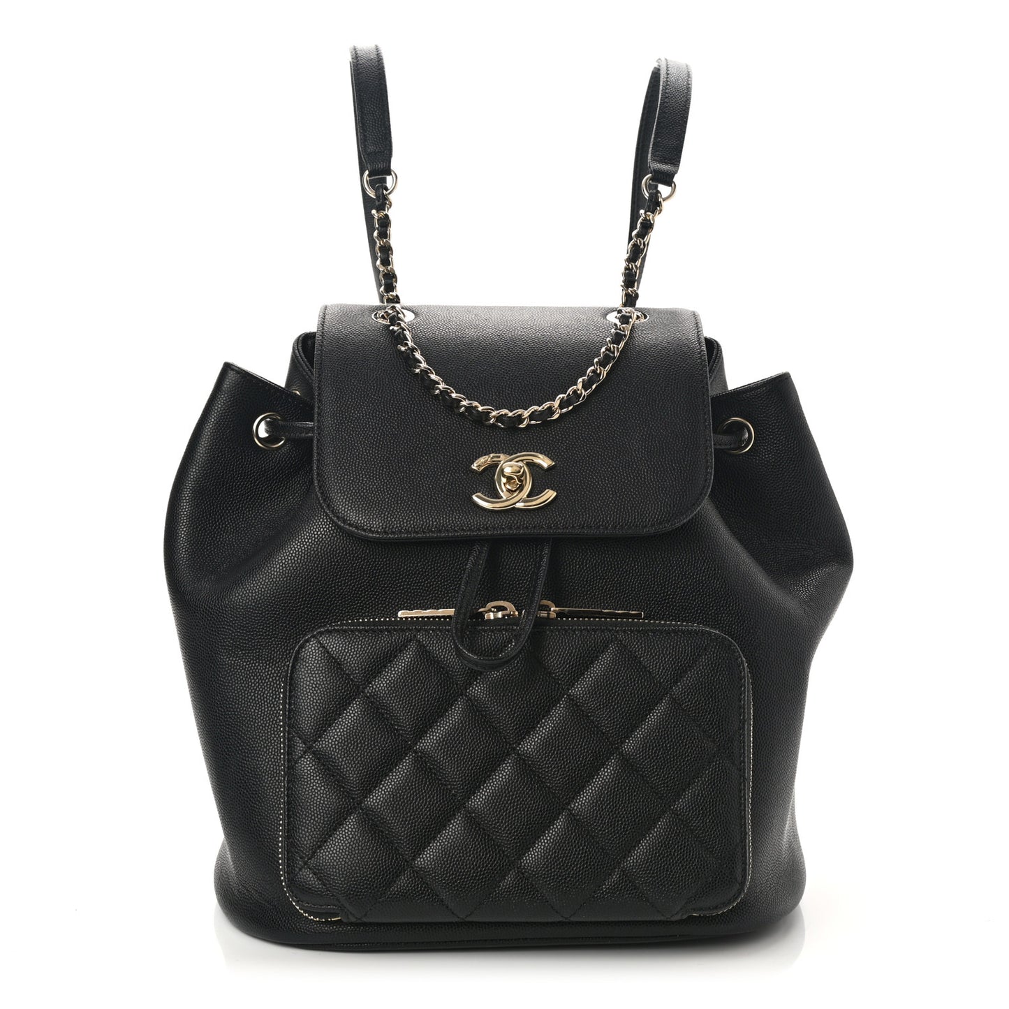 Caviar Quilted Business Affinity Backpack Black