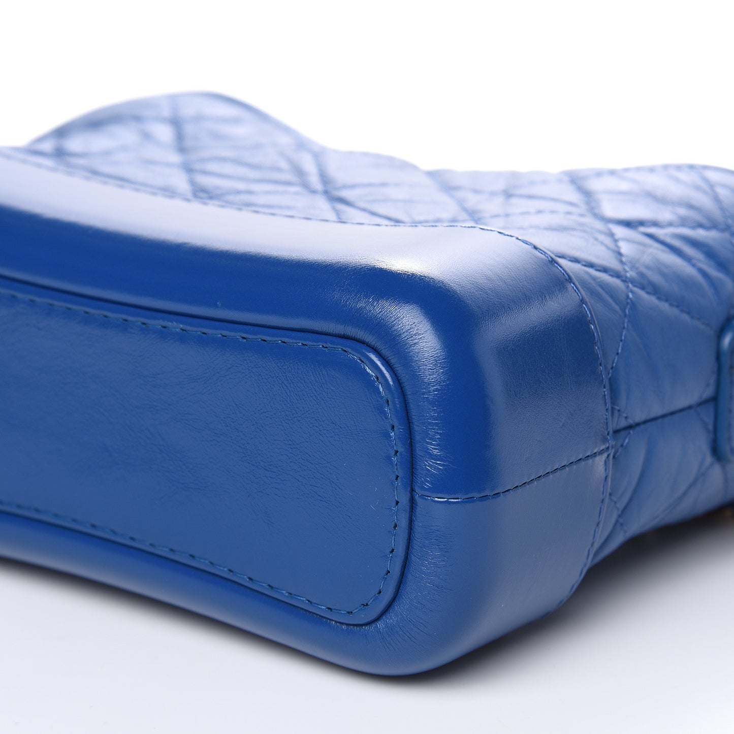 Aged Calfskin Quilted Small Gabrielle Hobo Blue