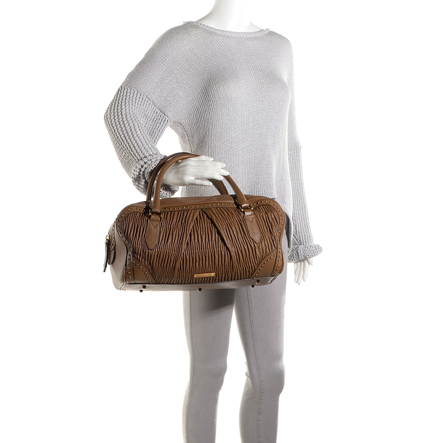 Lambskin Plisse Medium Emerson Tote Bronze Amber