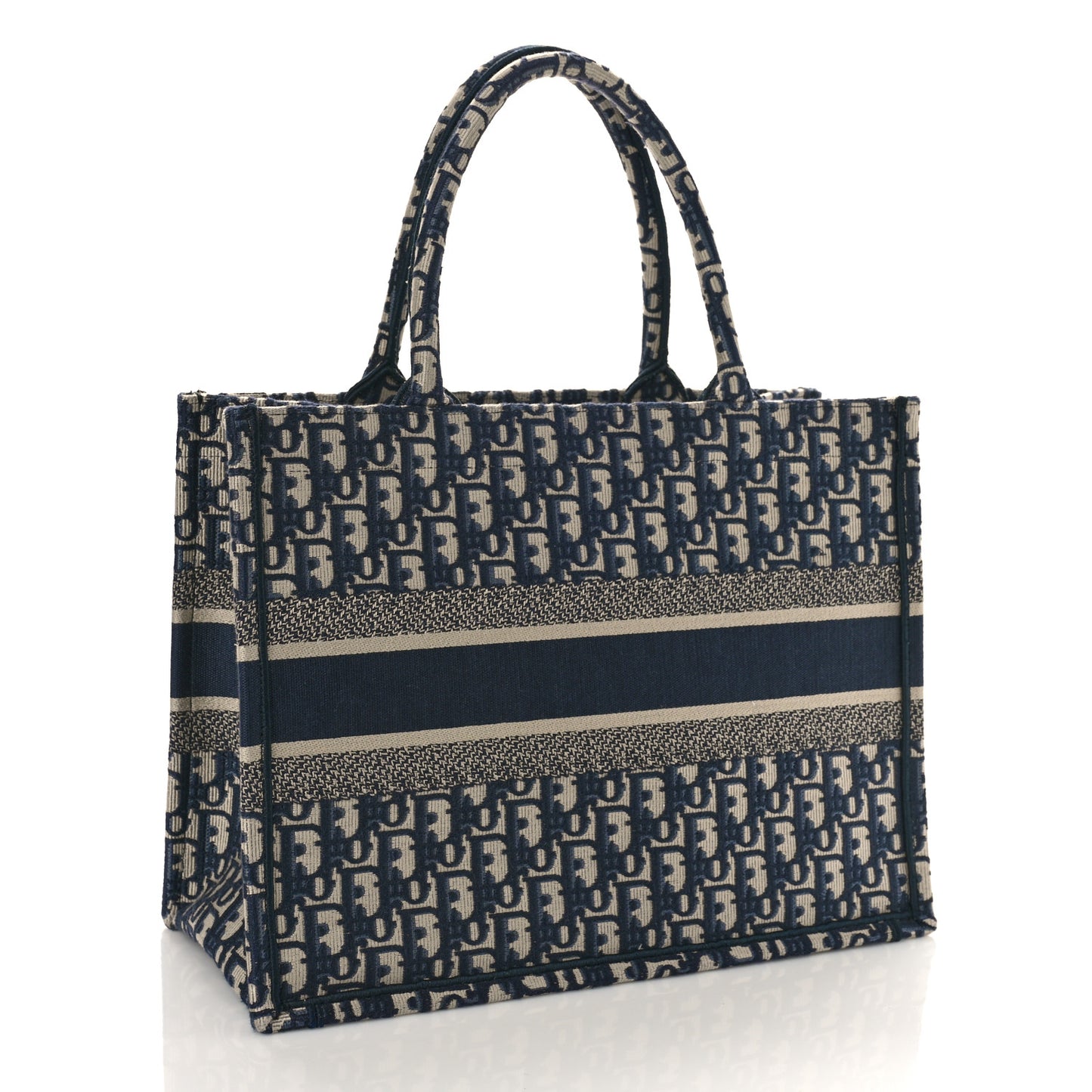 Oblique Medium Book Tote Blue Multicolor