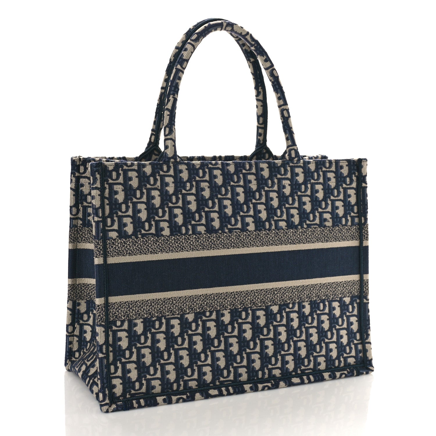 Christian Dior Oblique Medium Book Tote Blue Multicolor 3 of 8