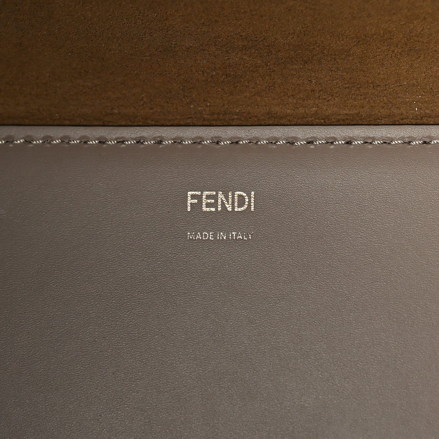 Fendi Vitello King Plexiglass Logo Embossed Medium Fendi Sunshine Shopper Tote Tortora 6 of 8