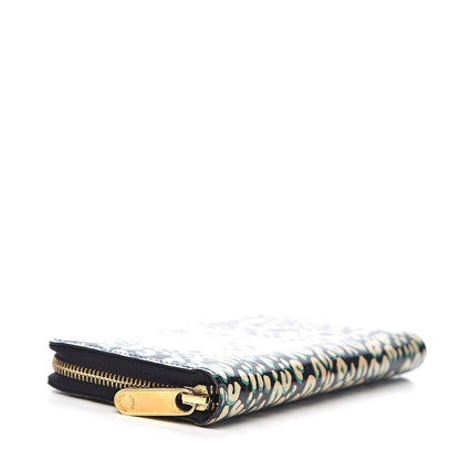 Louis Vuitton Vernis Leopard Zippy Wallet Blue Infini 4 of 12