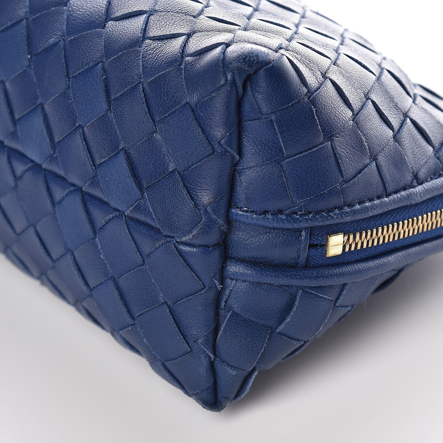Bottega Veneta Nappa Intrecciato Cosmetic Case Cobalt 10 of 16
