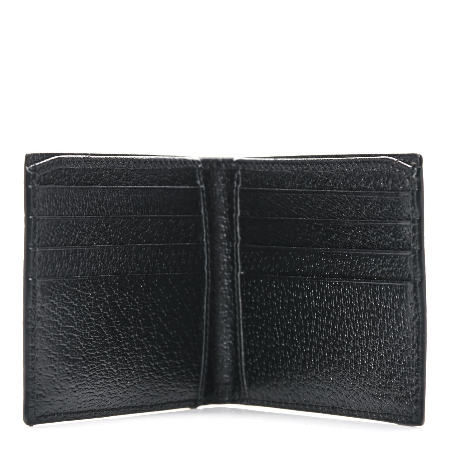Calfskin Boar Effect GG Marmont Bi-Fold Wallet Black