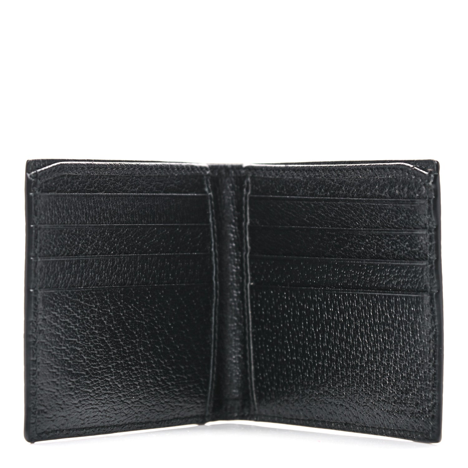 Gucci Calfskin Boar Effect GG Marmont Bi-Fold Wallet Black 5 of 10