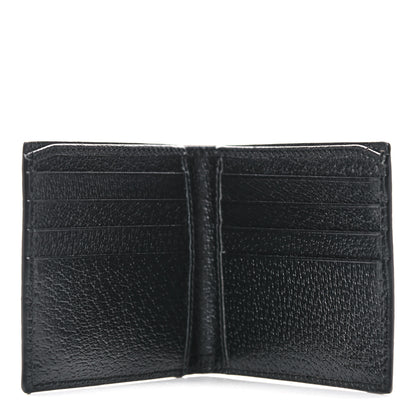 Gucci Calfskin Boar Effect GG Marmont Bi-Fold Wallet Black 5 of 10