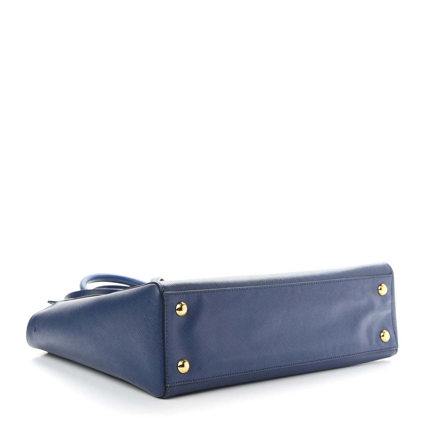 Saffiano Lux Double Handle Shopping Tote Bluette