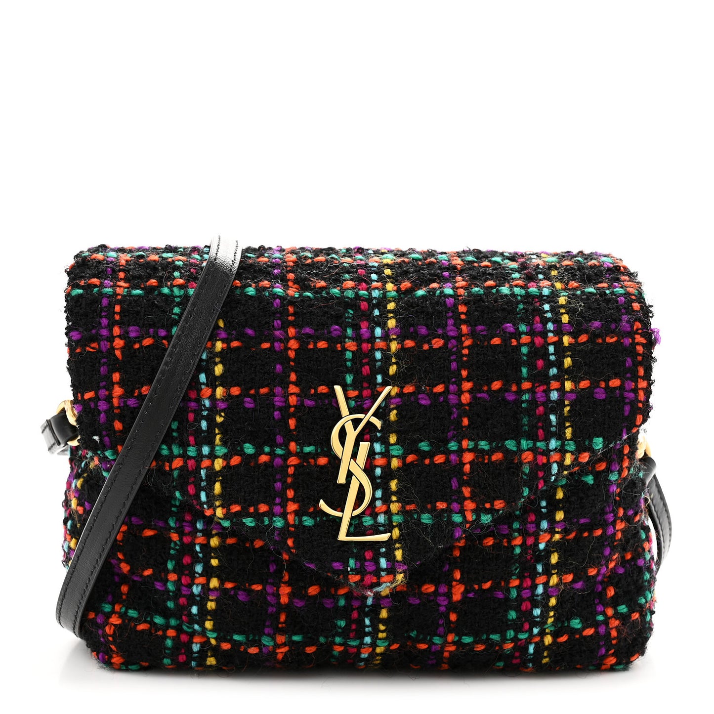 Tweed Toy Loulou Shoulder Bag Black