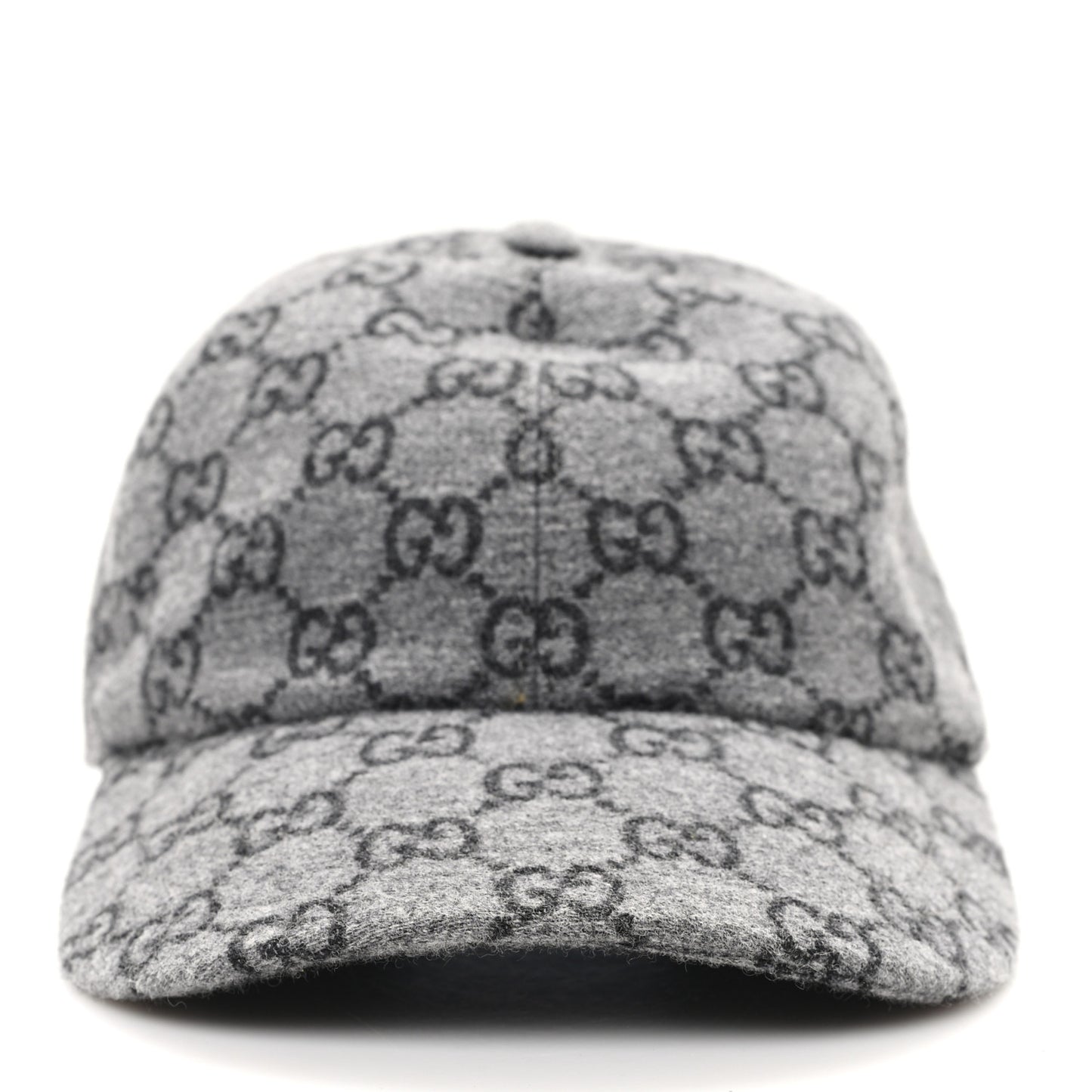Covered Wool GG Monogram Baseball Hat M Grey Dark Grey Black