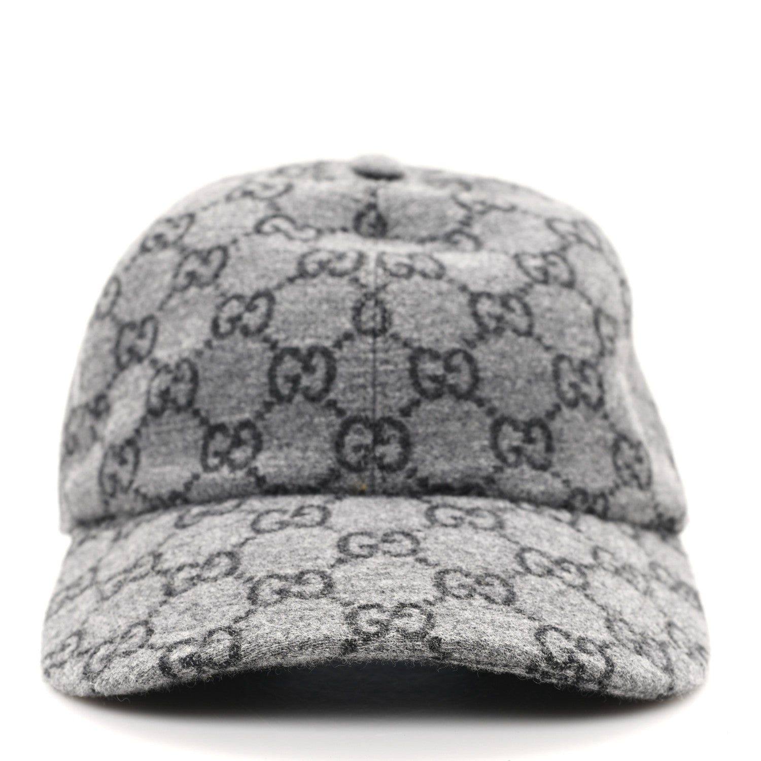 Gucci Covered Wool GG Monogram Baseball Hat M Grey Dark Grey Black 3 of 9
