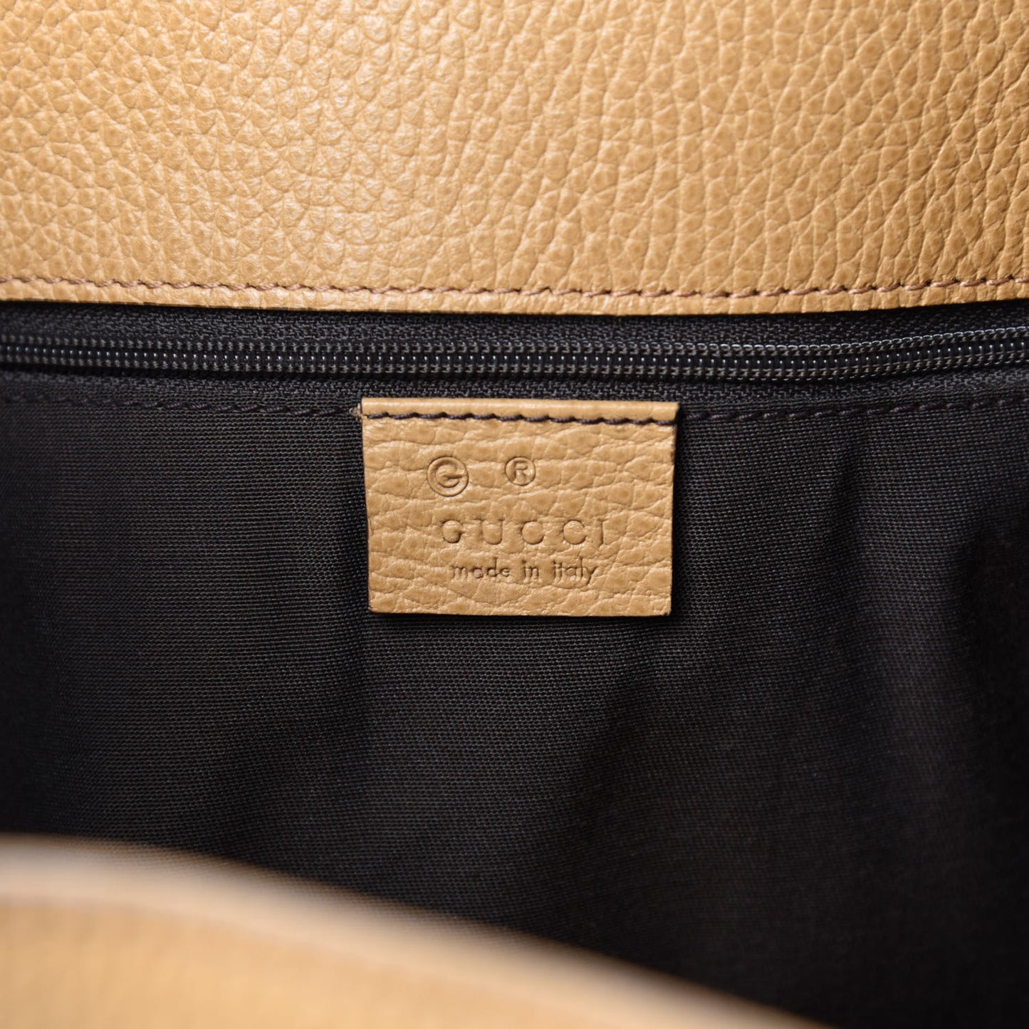 Calfskin Large Gifford Braided Handle Tote Camel