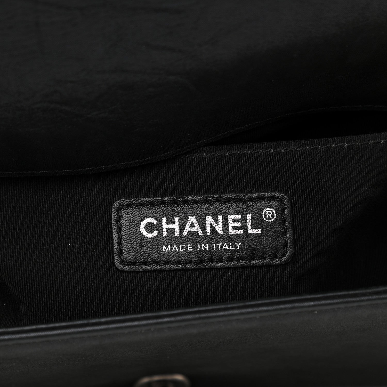 Chanel Iridescent Calfskin Embellished Double Stitch Medium Boy Flap Black 6 of 11