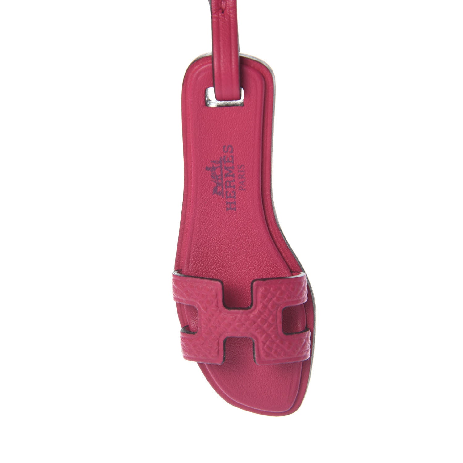 Hermes Epsom Butler Calfskin Hunter Oran Nano Bag Charm Rose Mexico 3 of 3