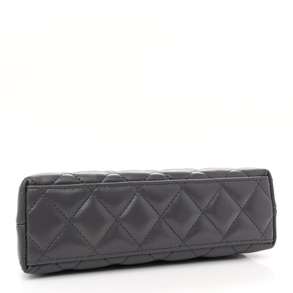 Chanel Shiny Aged Calfskin Quilted Nano Kelly Shopper Grey 4 of 10
