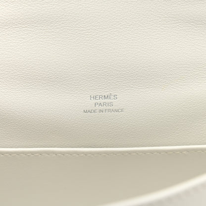 Hermes Swift Kelly Pochette Clutch White 7 of 9