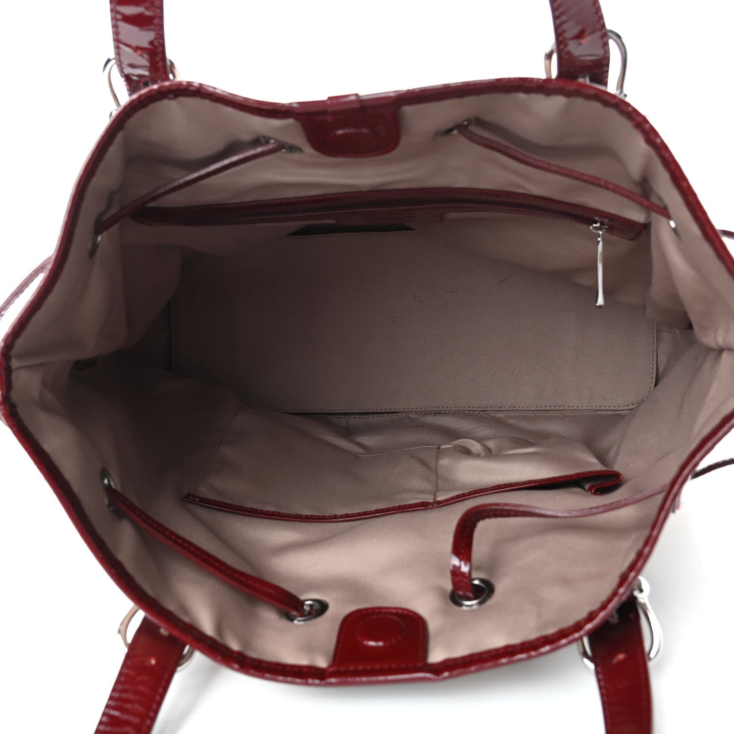 Burberry Supernova Check Drawstring Tote Berry Red 4 of 6