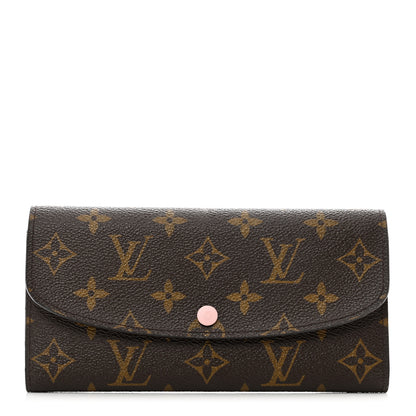 Louis Vuitton Monogram Emilie Wallet Rose Ballerine 1 of 7