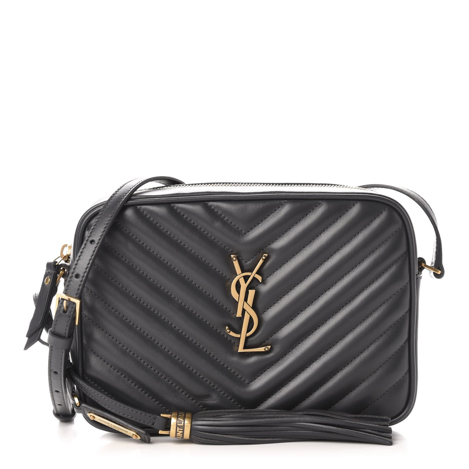 Saint Laurent Calfskin Matelasse Monogram Lou Camera Bag Asphalt 1 of 11