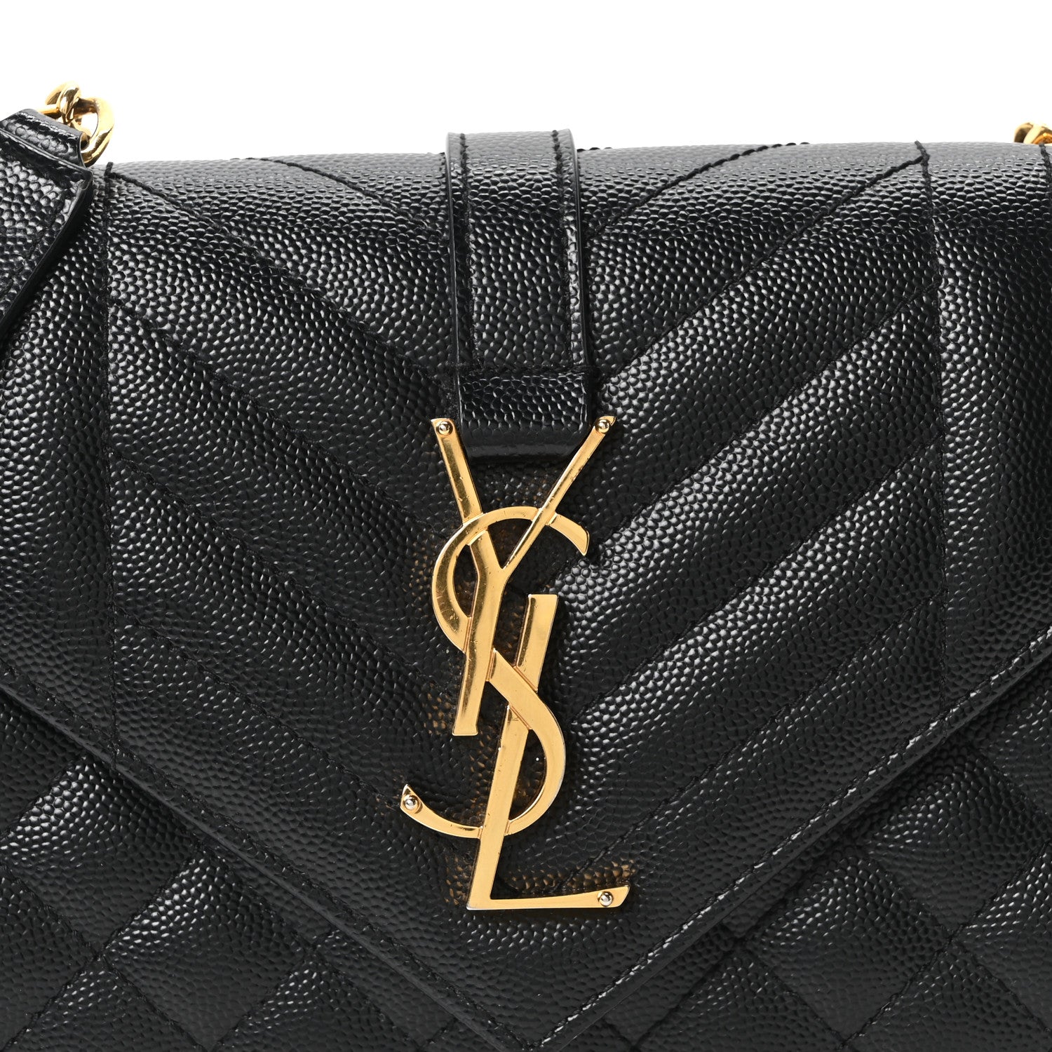 Saint Laurent Grain De Poudre Textured Mixed Matelasse Triquilt Small Monogram Satchel Black 7 of 10