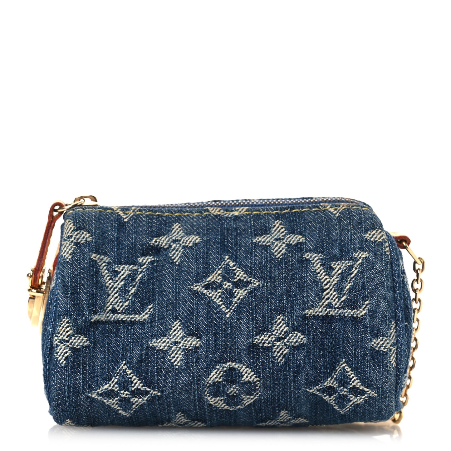Monogram Denim Pochette Speedy PM Key Holder Blue