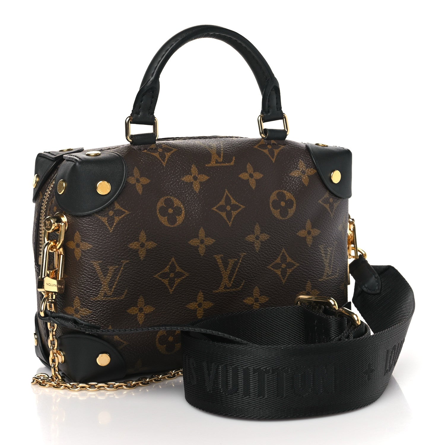 Louis Vuitton Monogram Petite Malle Souple Black 3 of 9