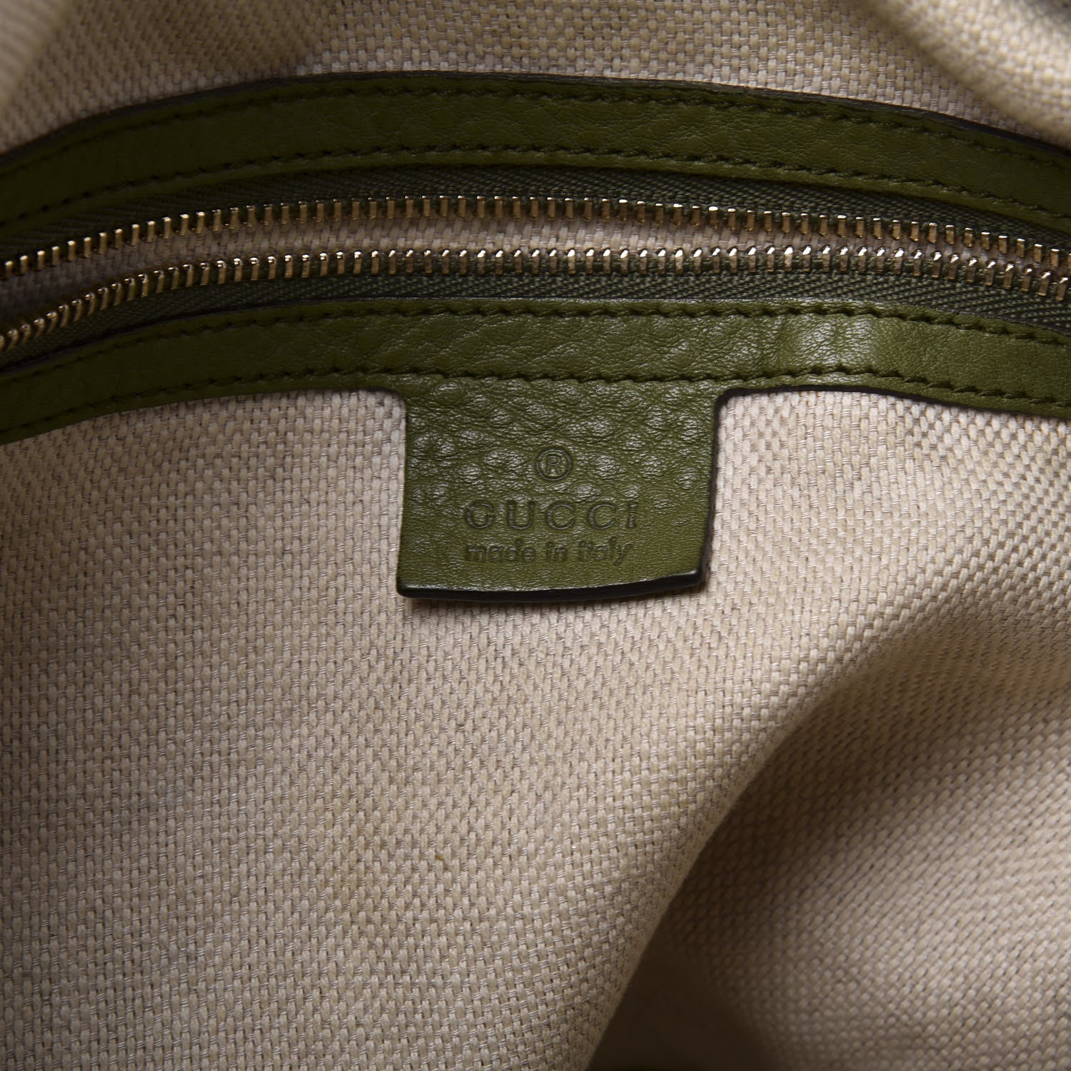 Gucci Pebbled Calfskin Medium Soho Chain Hobo Green 7 of 12