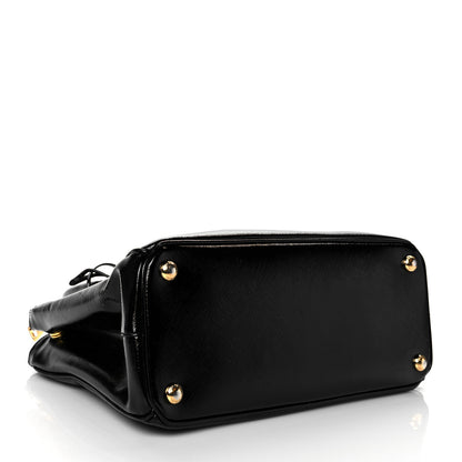 Prada Saffiano Vernice Mini Galleria Double Zip Tote Black 4 of 9